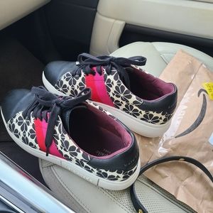Kate Spade flower jacquard keswick sneakers - woman's 9.  Worn 2 times